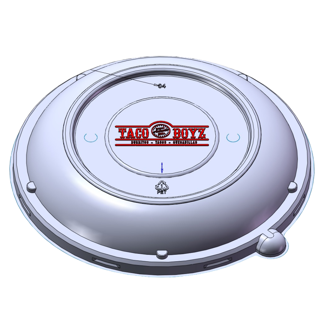 Taco Boyz Clear Plastic Lids For 32oz Bowls