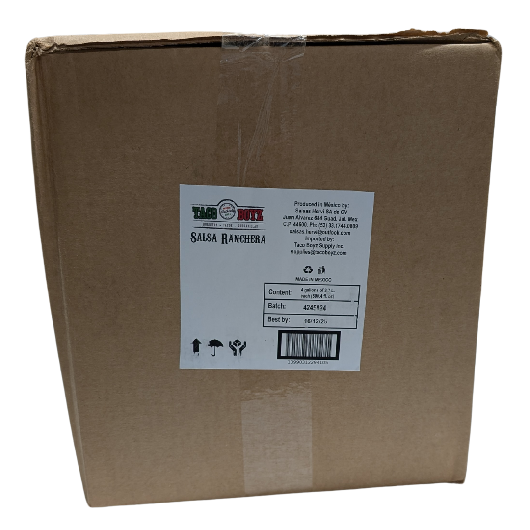 Taco Boyz Salsa Ranchera Case of 4 (3.7 Litre Bottles)