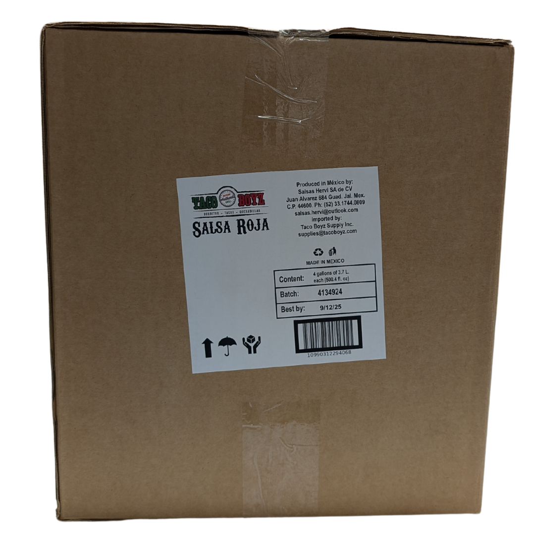 Taco Boyz Salsa Roja Case of 4 (3.7 Litre Bottles)