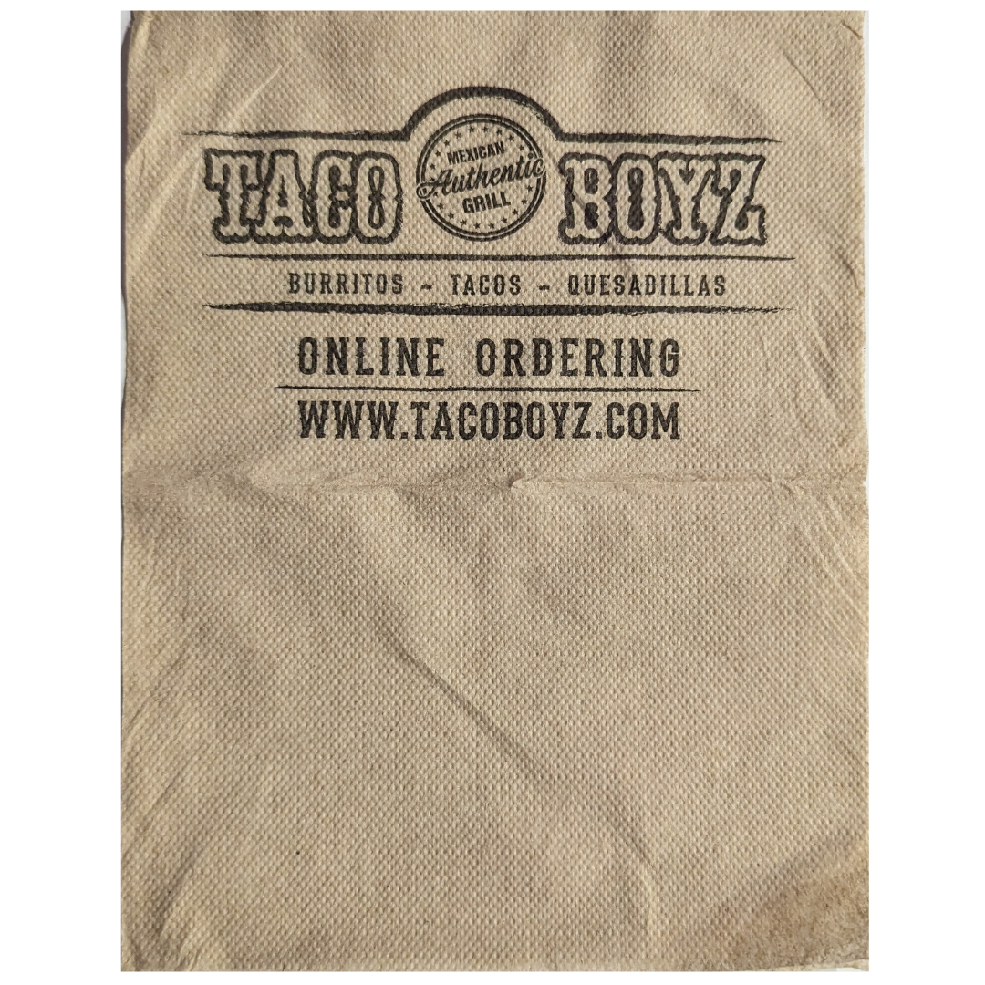 Taco Boyz Natural Napkins, 13 X 18.5 Iches, Xpressnap