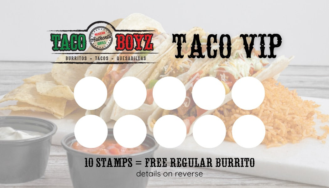 Taco Boyz VIP Punch Cards (Box of 250 Cards)